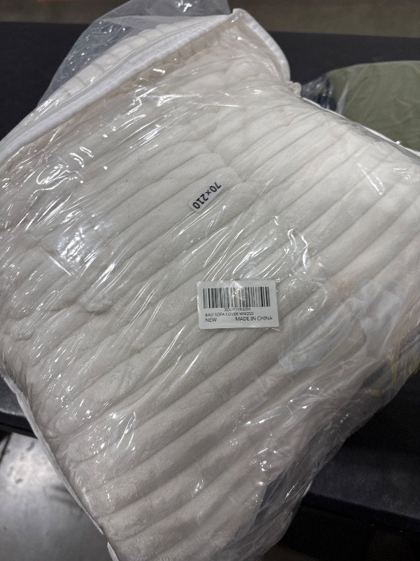 Photo 1 of Awjcsv Couch Cover for Dogs Washable, Fuzzy Pet Couch Covers for 3 Cushion Sofa Pet Friendly, Non Slip Sofa Cover (White, 27.6" x 82.7")
