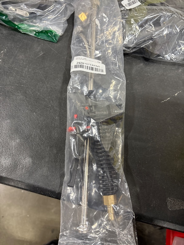 Photo 1 of Pump Sprayer Wand,Adjustable Universal Sprayer Wand with 3/8" Brass Barb, Stainless Steel Replacement Sprayer Wand with Shut off Valve (1/4" & 3/8" Barbs Sprayer Wand)