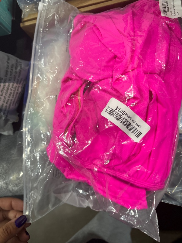 Photo 1 of Mstuming Juniors Girls Hot Pink Trendy Cute One Piece Swimsuits Tummy Control Boy-Leg Bathing Suits Plus Size Swimwear-Large