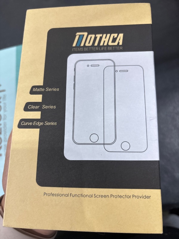 Photo 1 of Mothca Matte Glass Screen Protector for iPhone 16e / iPhone 14 / iPhone 13 / iPhone 13 Pro [6.1 Inch] Anti-Glare & Anti-Fingerprint Tempered Glass, [Easy Installation Frame] Smooth as Silk