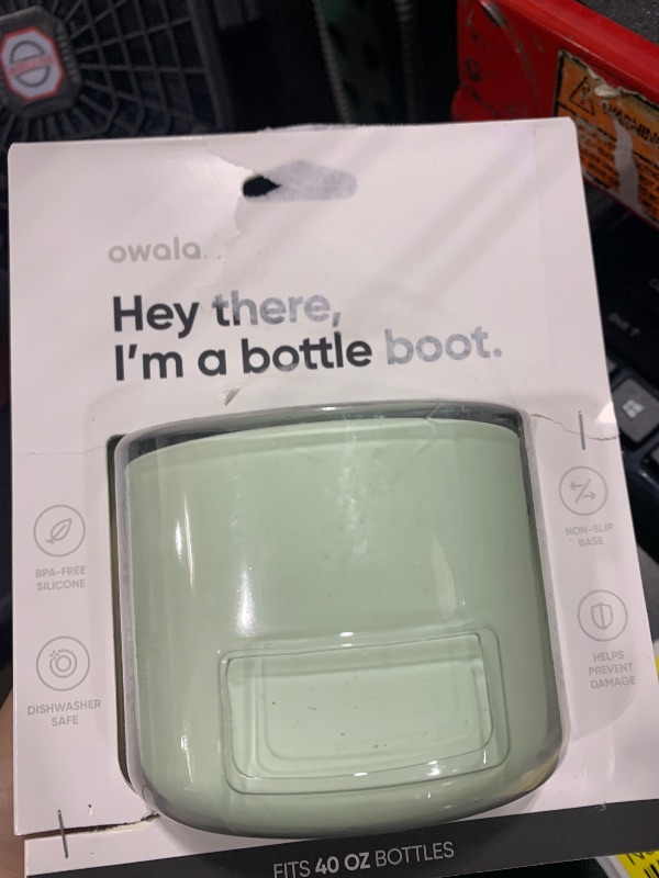 Photo 1 of Owala Silicone Water Bottle Boot, Anti-Slip Protective Sleeve for 40 Oz Water Bottle, Protects FreeSip and Flip Stainless Steel Bottles, Mint
