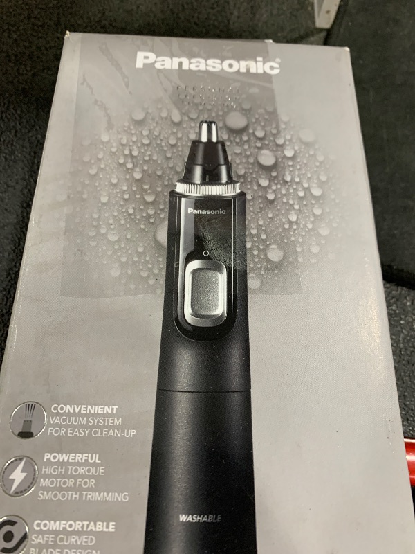 Photo 1 of Panasonic Ear and Nose Hair Trimmer for Men with Vacuum Cleaning System, Powerful Motor and Dual-Edge Blades for Smoother Cutting, Wet/Dry – ER-GN70-K (Black)