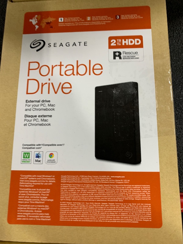 Photo 1 of Seagate Portable 2TB External Hard Drive HDD — USB 3.0 for PC, Mac, PlayStation, & Xbox -1-Year Rescue Service (STGX2000400)