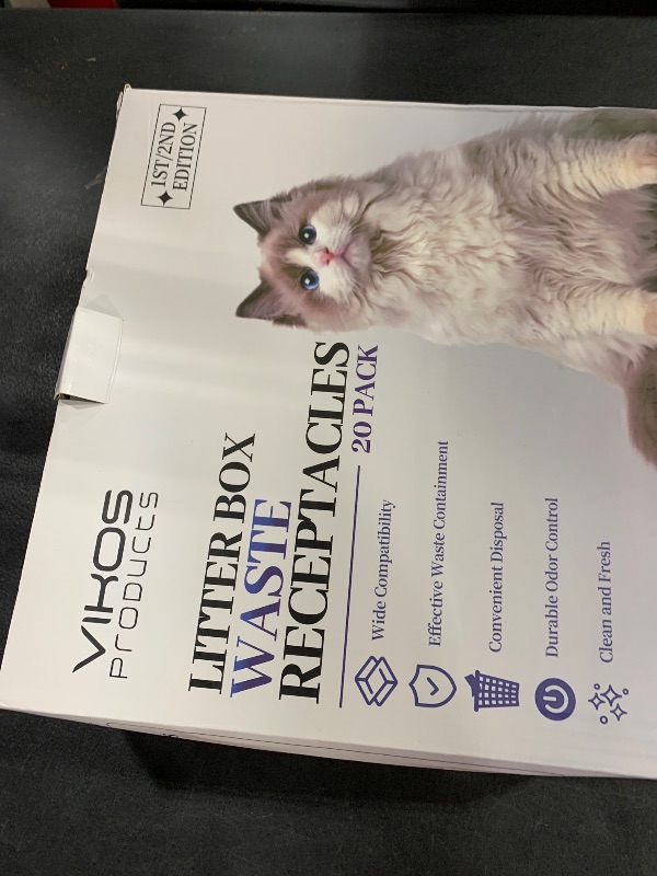 Photo 1 of VIKOS Products 20-Pack Litter Box Waste Receptacles Compatible with Littermaid 1St/2nd Edition Automatic Cat Litter Box, Disposable Waste Receptacles for Littermaid, Convenient & Odor-Free Disposal