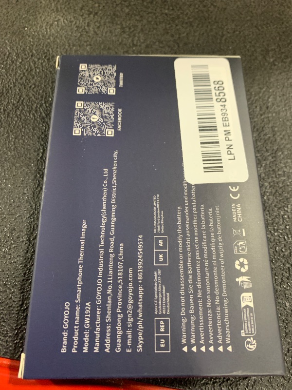 Photo 1 of GOYOJO Thermal Imaging Camera for Android, 192x192 IR Resolution, USB-C Thermal Imager, -4? to 752? Infrared Camera for Home Inspection, HVAC, Electrical, Plumbing, Automotive & Mechanical Diagnostics