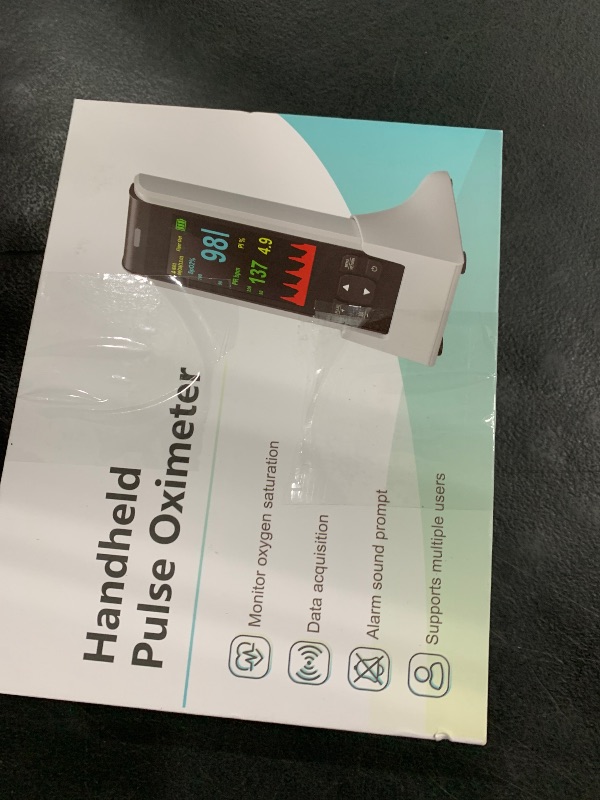 Photo 1 of HealthTree Rechargeable Fingertip Pulse Oximeter, Handheld Blood Oxygen Saturation Monitor with SpO2 & Pulse Rate, Portable Finger Oxygen Meter for Adults