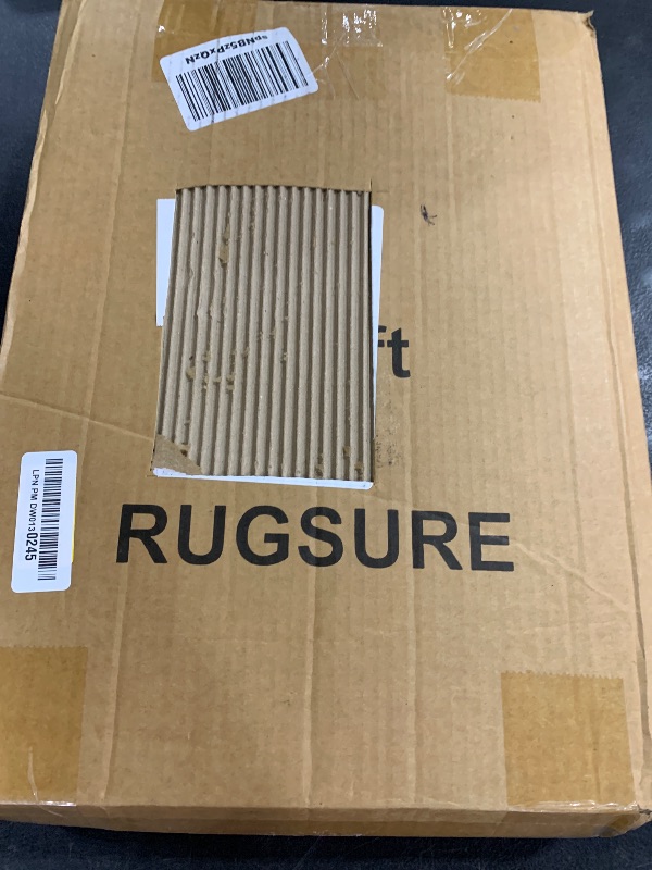 Photo 1 of RUGSURE Washable Area Rugs 4' x 6' - 1/6 Thick - Moroccan-Inspired -Stain & Water Resistant Non-Slip - Resistant Rug for Living Room, Bedroom, Nursery, Pet & Child Friendly (Grey)