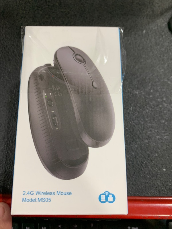 Photo 1 of Type C Wireless Mouse?Vssoplor USB C Rechargeable Portable Quiet Mouse USB and Type C Receiver Dual Mode Laptop Mouse for PC, Laptop, MacBook, Tablet-Black