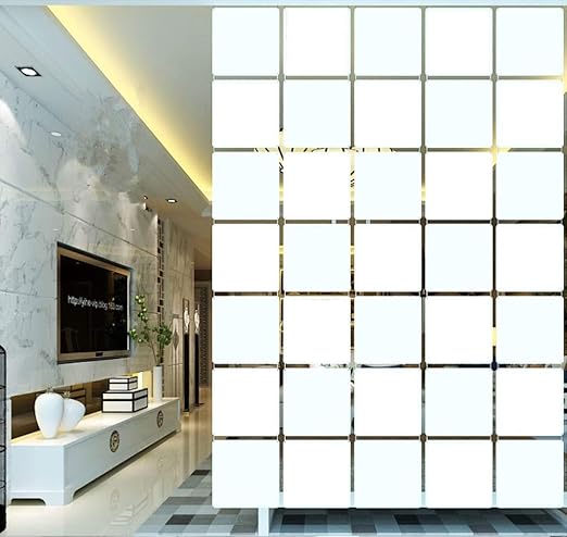 Photo 1 of 12Pcs White Hanging Room Divider,Wood-Plastic Room Divider DIY Panel Screens Partition Wall Dividers Room Decoration with All Accessories 11.4x11.4 Inch