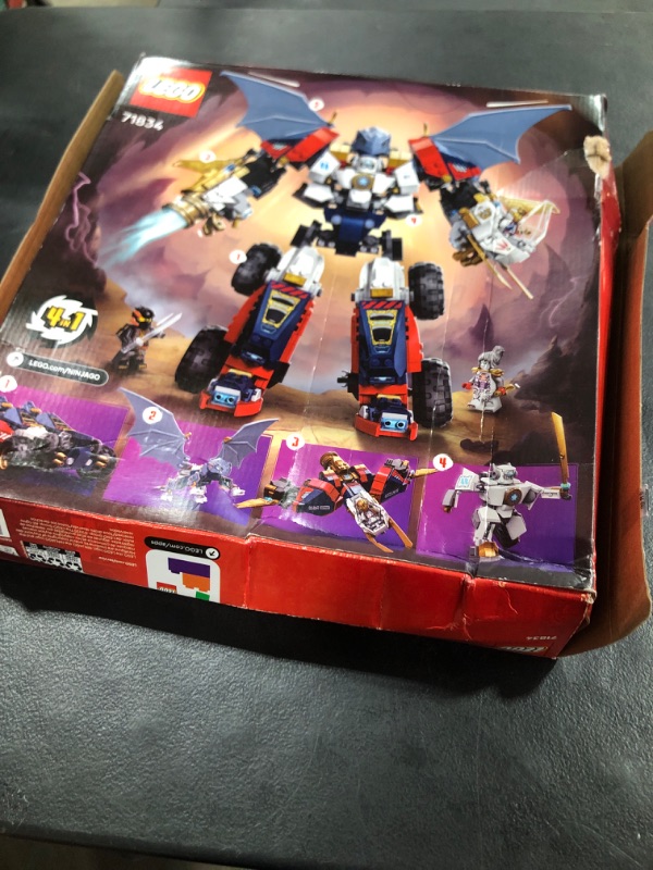Photo 1 of LEGO NINJAGO Zane's Ultra Combiner Mech Ninja Toy - Pretend Play 4-in-1 Building Toy Set for Kids, Boys and Girls, Ages 9+ - with 6 Minifigures - Gift Idea for Birthdays - 71834