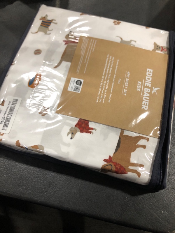 Photo 1 of Eddie Bauer Kids - Full Sheets, Stain-Resistant Toddler Bedding with Matching Sham(s), Super Soft, Ideal Boy Room Essentials (Buddy & Friends White, Full)