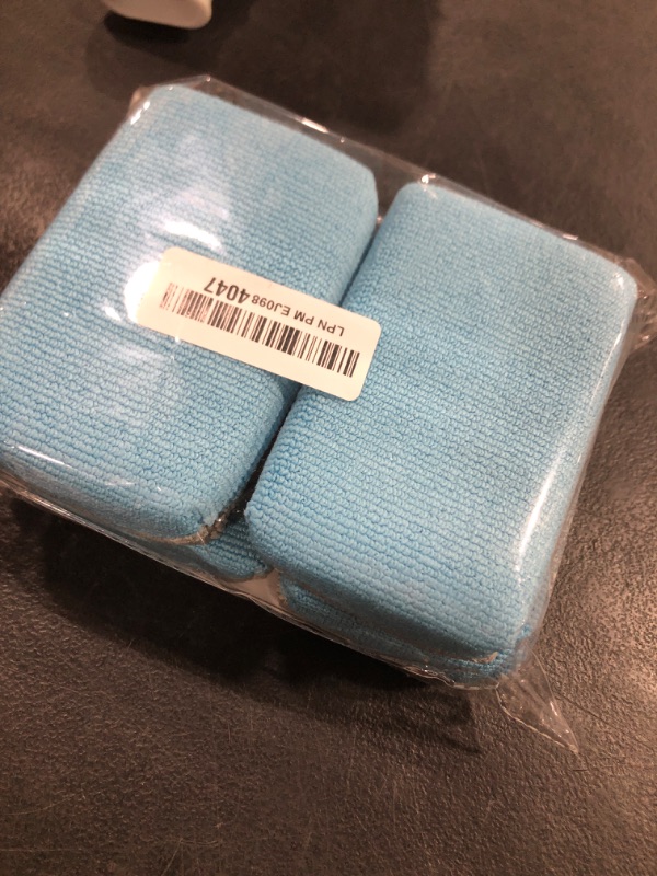 Photo 1 of The Rag Company - Ultra No Soak Coating Applicator - Ultra Blue and Ice Grey - 6 Pack - 3 Inch by 5 Inch Applicator Sponge