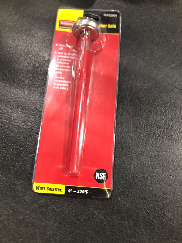 Photo 1 of Rubbermaid Commercial Products Food/Meat Instant Read Thermometer Pocket Size Dishwasher Safe Red For Meat/Food Cooking and Grilling/Oven