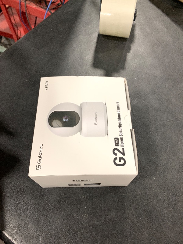 Photo 1 of GALAYOU Indoor Security Camera 2K, 360 Degree 2.4G WiFi Home Security for Baby/Pet/Elder/Nanny with Night Vision, 24/7 SD Card Storage, Works with Alexa and Google Assistant G2-2Pack