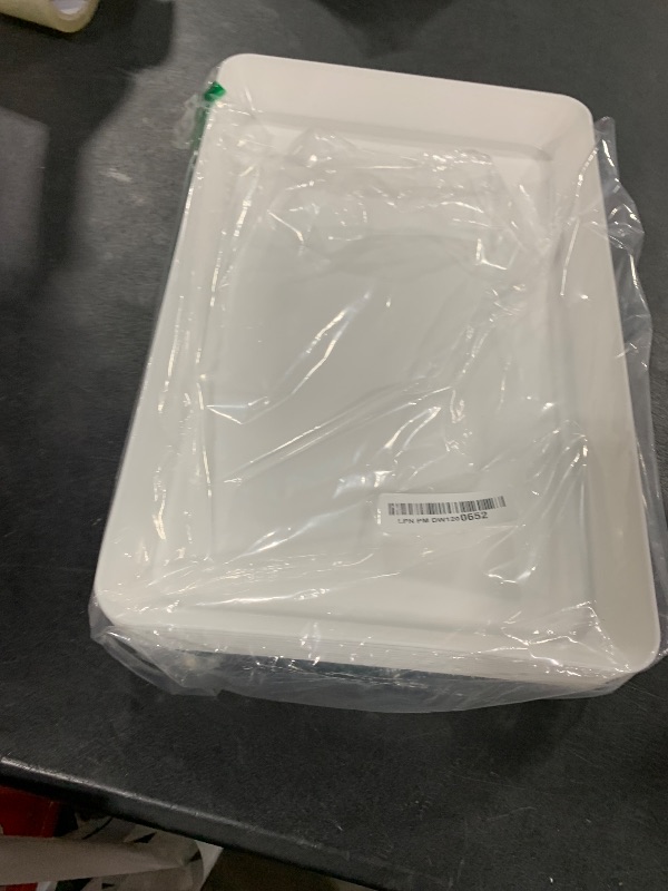 Photo 1 of Lifewit Serving Tray Plastic for Party, 15" x 10" Platters for Serving Food, White Food Tray for Snacks, Food, Cookies (15" x 10" (10pcs))