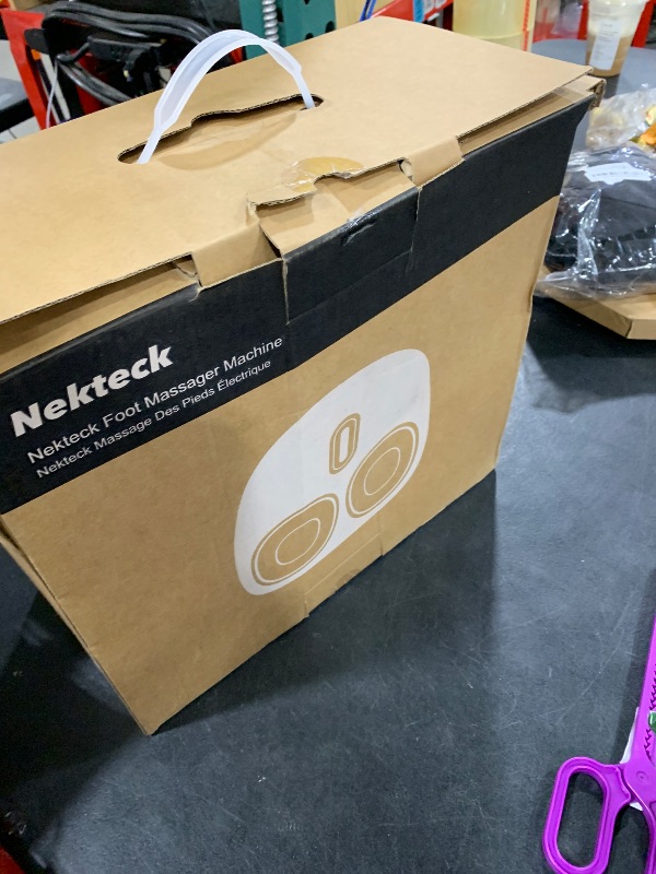 Photo 1 of Nekteck Shiatsu Foot Massager Machine with Soothing Heat, Deep Kneading Therapy, Air Compression, Improve Blood Circulation and Foot Wellness,Relax for Home or Office Use(Beige)