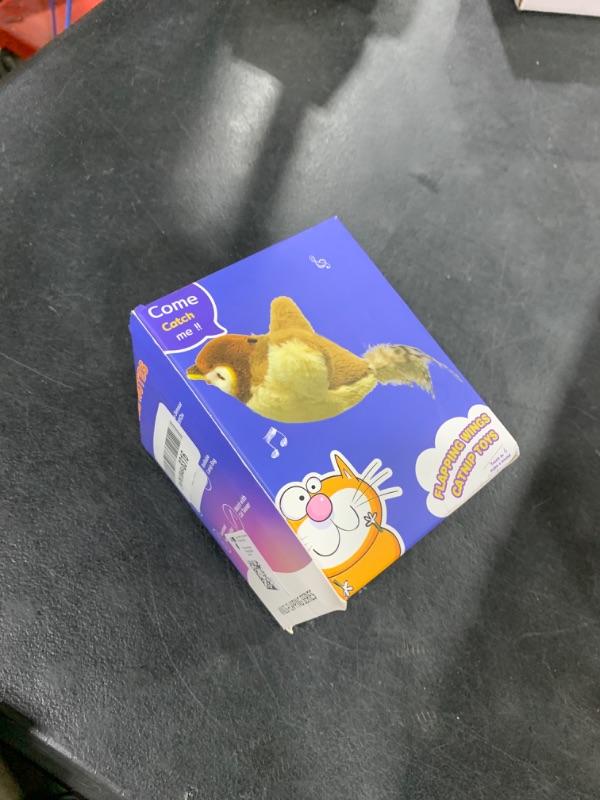 Photo 1 of KreizyGo Cat Toys, Flapping Wings Sparrow, No Flying, Chirping Bird Interactive Catnip Toy for Kitten or Small Dogs, Touch Activated, Rechargeable