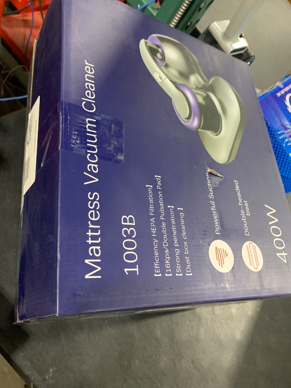 Photo 1 of Mattress Vacuum Cleaner, Handheld UV Bed Vacuum Cleaner 12800 Vibrations Per/Min, Upgraded Effectively Clean Up Bed, Pillows, Cloth Sofas, Carpets and Ther Fabric Surfaces