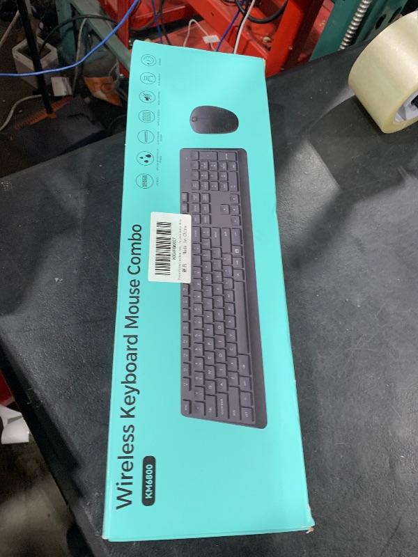 Photo 1 of Wireless Keyboard and Mouse Combo for Windows, 2.4G Full-Sized External Cordless Computer Keyboard Mouse Combo for Laptop PC Desktop Chrome Mac, Number Pad 1600 DPI Silent Mouse USB Receiver (White)