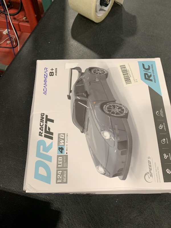 Photo 1 of ACAMMZAR RC Drift Car, 1:24 Remote Control Car for Kids, 20KM/H 4WD High Speed RC Cars with LED Lights, Two Batteries, Extra Drifting Tires, Vehicle for Adults Boys Girls