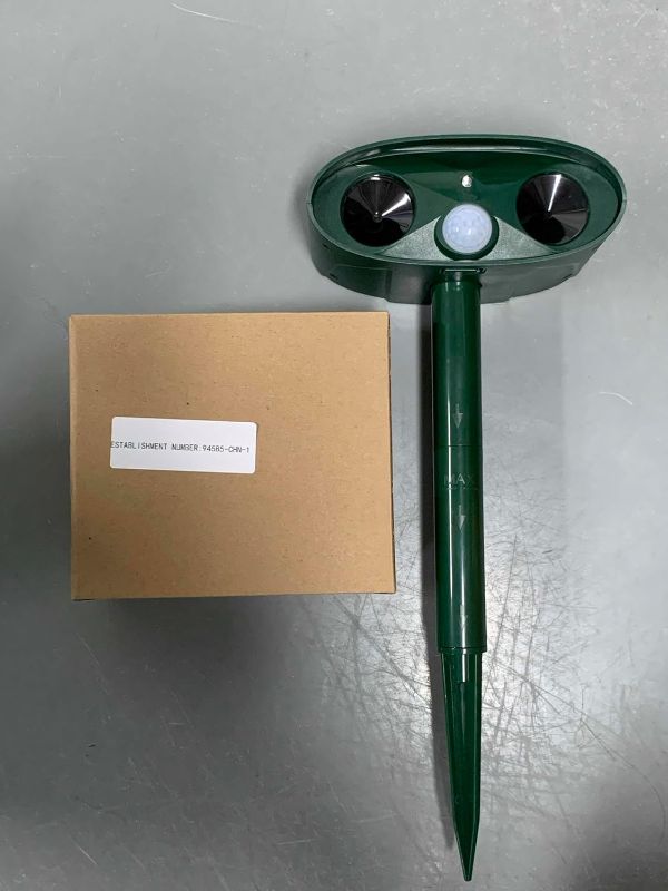 Photo 1 of 2025 Upgraded Solar Animal Repellent Deterrent with Motion Detection Ultrasonic Control for Deer Dog Cat Squirrel Raccoon Skunk Rabbit and More,Rechargeable Cat Repellent Deer Repellent for Yard Farm