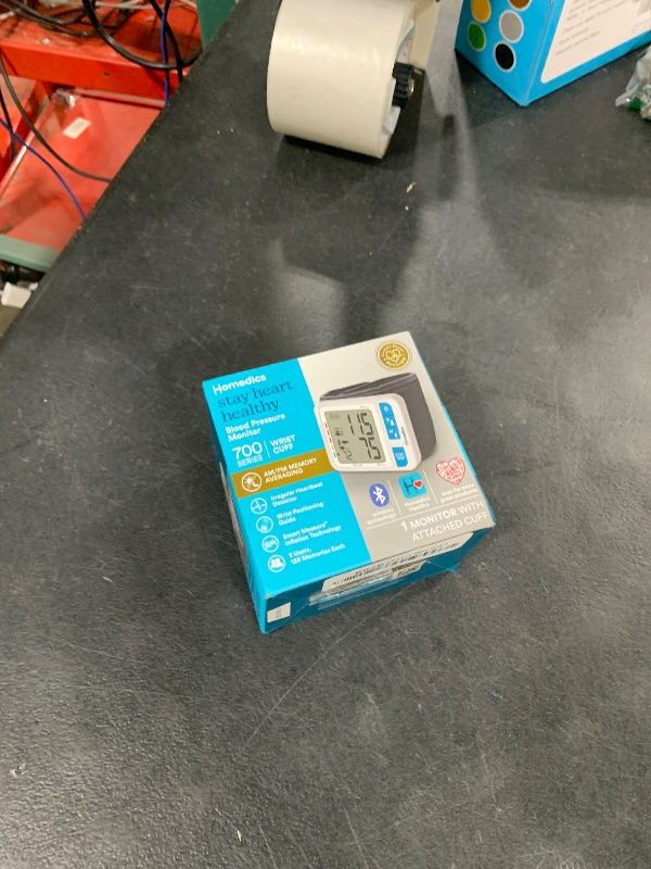 Photo 1 of Homedics 700 Series Wrist Cuff Blood Pressure Monitor for Home Use, One-Touch Operation, Accurate Results, 2 Users, with Bluetooth Wireless Technology to The Homedics Health App (Smart)