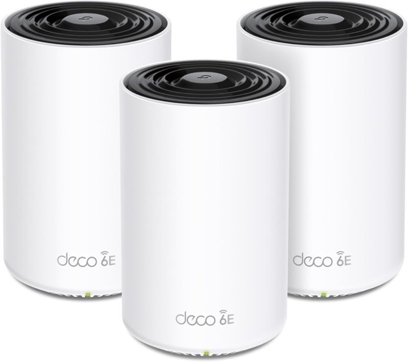 Photo 1 of TP-Link Deco AXE4900 Tri-Band WiFi 6E Mesh WiFi System (Deco XE70 Pro) - 2.5G WAN/LAN Ports, 4.9 Gbps Wi-Fi 7,200 Sq. Ft Coverage, Connect up to 200 Devices, New 6 GHz Band, 3-Pack