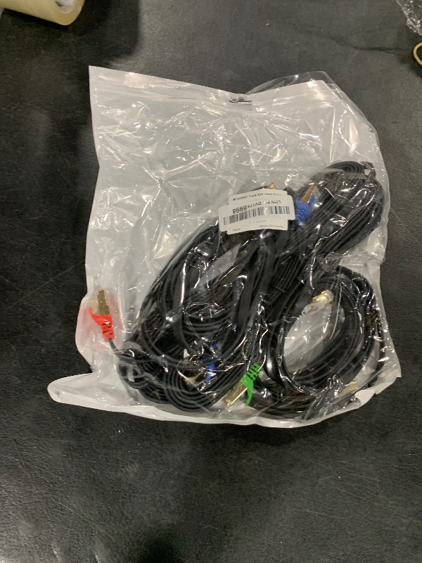 Photo 1 of BUSOHE Cat8 Ethernet Cable 10FT 5 Pack Multi Color, Cat-8 Flat RJ45 Computer Internet LAN Network Ethernet Patch Cable Cord, 40Gbps 2000MHz Faster Than Cat7/Cat6/Cat5-10 Feet