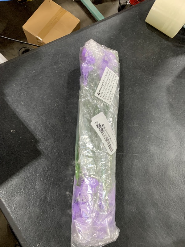 Photo 1 of URSTOUD 6 Bundles Artificial Daffodils Flowers, Fake Artificial Greenery UV Resistant No Fade Faux Plastic Plants for Wedding Bridle Bouquet Outdoor Home Garden Kitchen Office Table Vase (Purple)