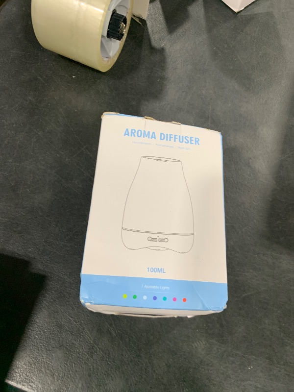Photo 1 of Homeweeks Diffusers, 100ml Colorful Essential Oil Diffuser with Adjustable Mist Mode, Auto Off Aroma for Bedroom/Office/Trip (100 ML 1 Pack)