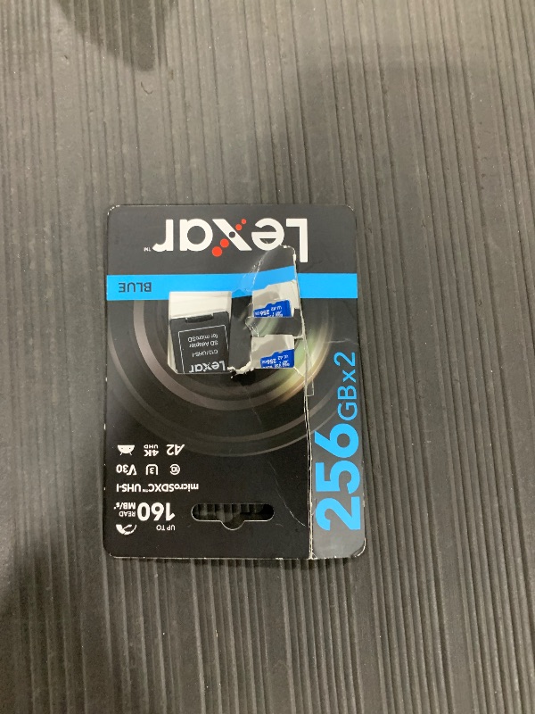 Photo 1 of Lexar 256GB 2 Pack Blue Micro SD Card Up to 160MB/s, microSDXC UHS-I Memory Card with SD Adapter, C10, U3, A2, V30, Full HD, 4K UHD, High Speed TF Card