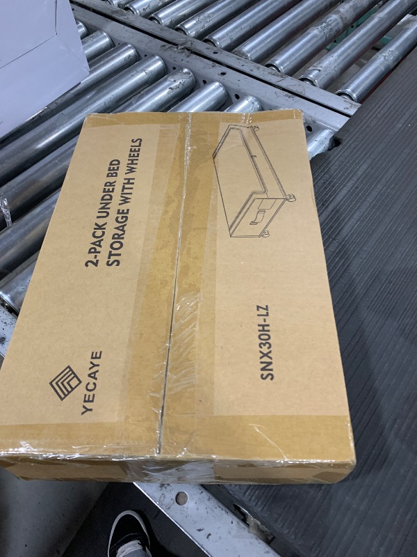 Photo 1 of Yecaye Under Bed Storage with Wheels, 2Pack Under Bed Storage Containers, Under Bed Shoe Storage Organizer, Rolling Under Bed Metal Drawer for Clothes, Blankets(30.71 x 16.93 x 6.69 in)