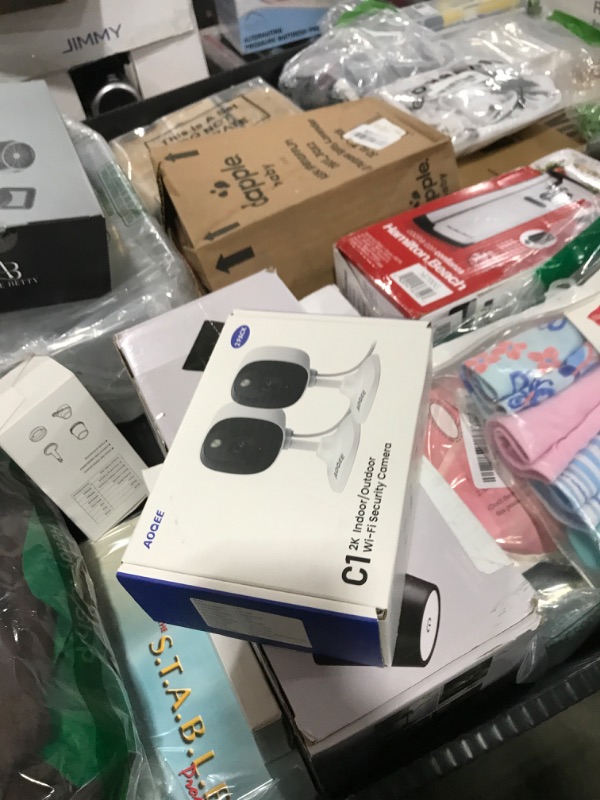 Photo 1 of AOQEE 2K Cameras for Home Security-Outdoor/Indoor Camera for Dog/Cat/Pet/Nanny/Baby, Color Night Vision, White Light, Siren, 24/7 SD Recordings, Works with Alexa/Google Home, C1-White-2P (2.4Ghz WiFi)