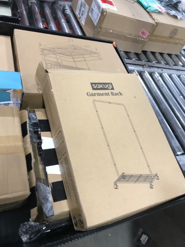 Photo 1 of Sakugi Clothes Rack - Clothing Rack with Storage Mesh Shelf & Casters, Heavy-Duty Metal Clothing Rack for Hanging Clothes, Dresses, Coats, Large Load Capacity, Easy Assembly, Black, 28.0"x14.0"x59.0"