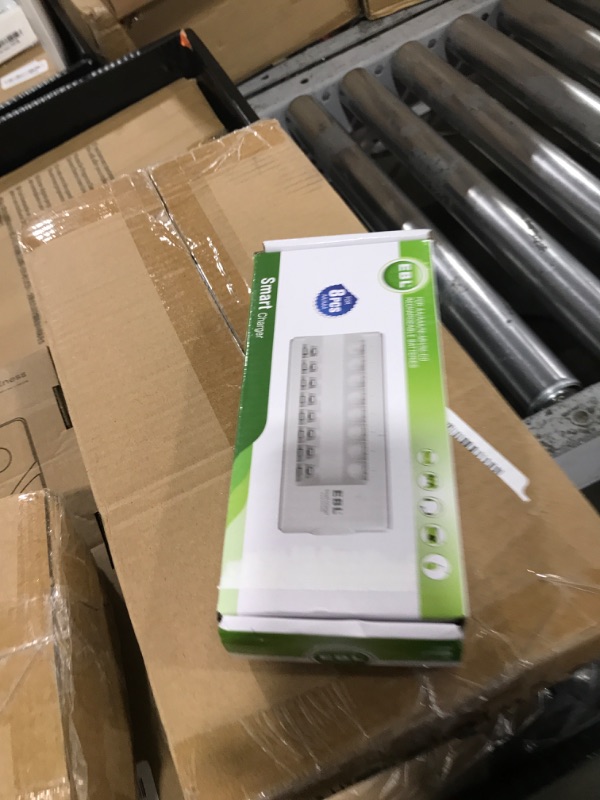 Photo 1 of EBL AA AAA Battery Charger, 8-Bay Individual Charger for NiMH NiCD Rechargeable Batteries with AC Plug Fast Charging