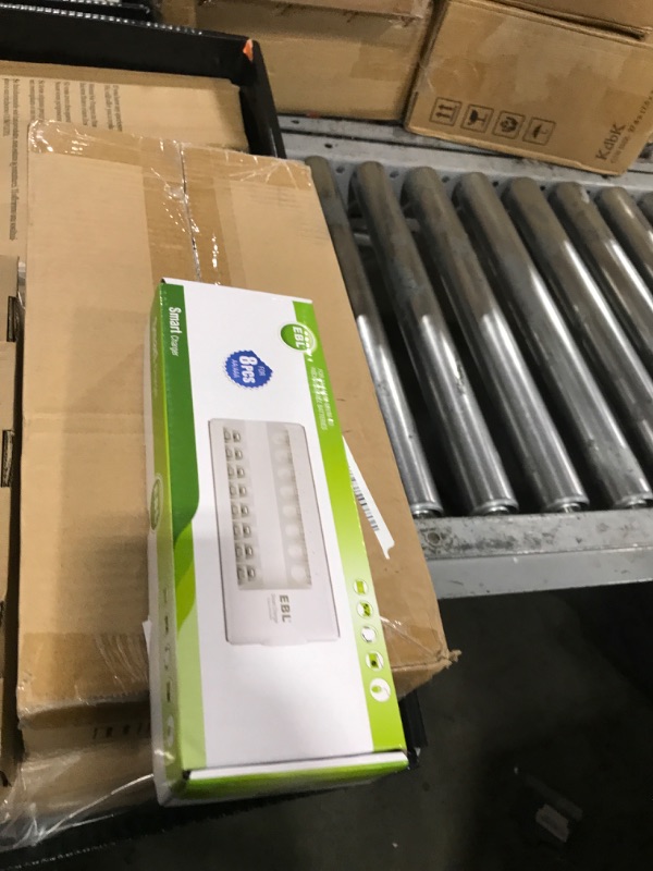 Photo 1 of EBL Rechargeable Batteries with Charger, 1.2V NiMH AA Batteries 2800mAh 4Counts & AAA Batteries 1100mAh 4Counts with 8-Bay Smart Battery Charger (Upgraded 808 Charger)