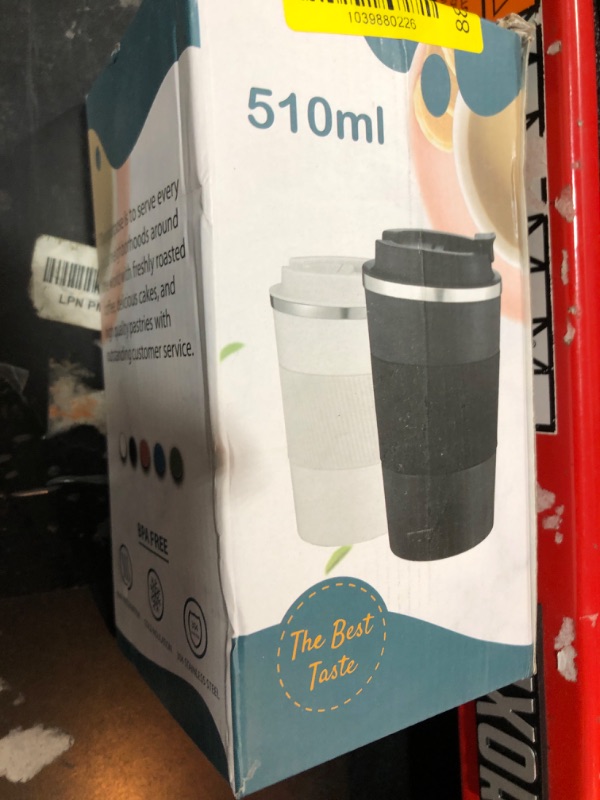 Photo 1 of Kaforto 16oz Insulated Coffee Travel Mug, Stainless Steel Vacuum Coffee Cup, Leakproof with Screw Lid, Double Wall, 510ml, Blue