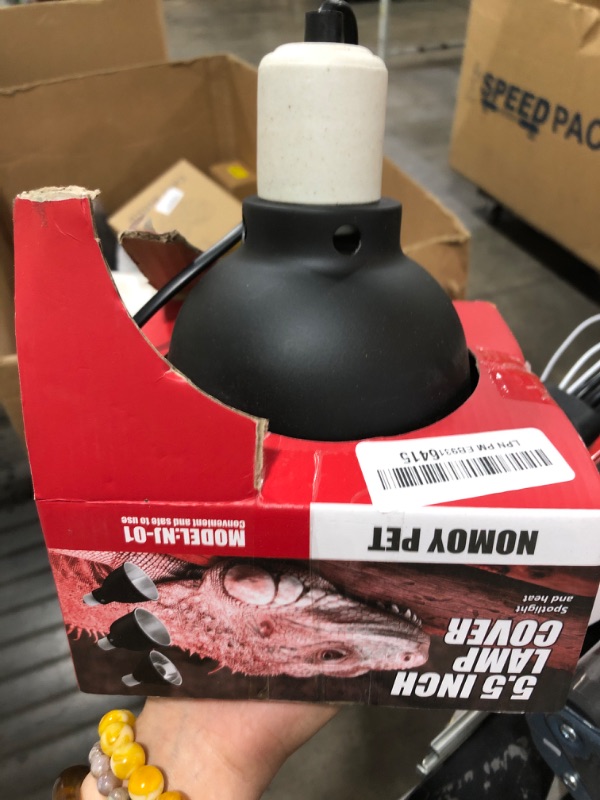 Photo 1 of BNOSDM Reptile Light Fixture,5.5 Inch Deep Dome Reptiles Heat Lamp Fixture for UVB UVA Bulb,Heat Basking Bulb,Optical Reflection Heat Lamp Fixtures for Reptile Amphibian Tank Terrariums
