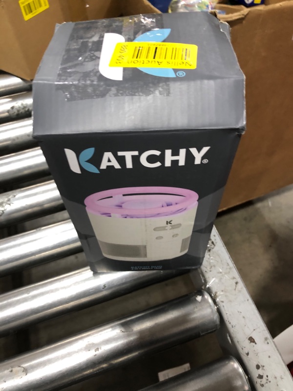Photo 1 of Katchy Duo Indoor Insect Trap with Scent Pod - Fan Powered with UV Light - Fruit Fly Traps for Indoors - for Fruit Flies, Gnats, Mosquitoes, Moths (White)