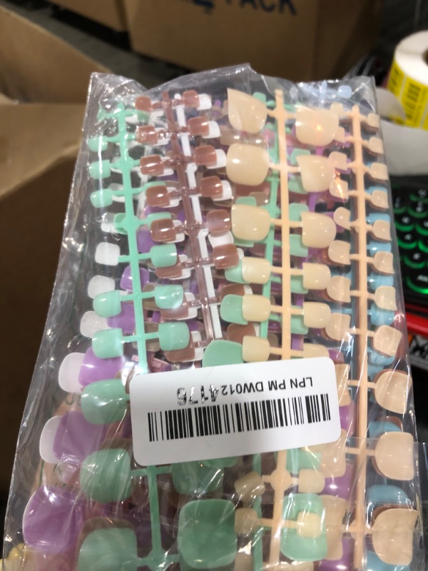 Photo 1 of Maitys 720 Pieces Fake Press on Toe Nails Short False Toe Nails Square Solid Color Full Cover Matte Finish for Women(Soft Color)