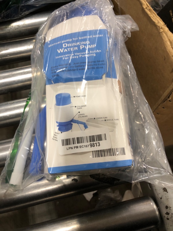 Photo 1 of Buoluty 5 Gallon Water Pump, Manual Water Pump, for 5 Gallon Water Bottles, Made Plastic, Cleaning Brush Included(Blue)