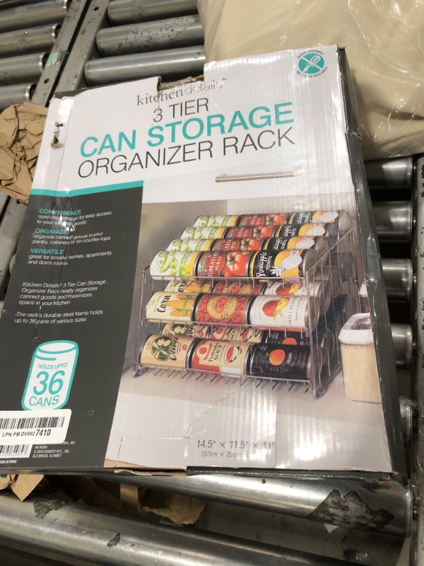 Photo 1 of Kitchen Details 3 Tier Can Organizer | Canned Food Storage Rack | Kitchen Cabinet and Pantry Organization | Holds 36 Cans | Space Saving | Chrome