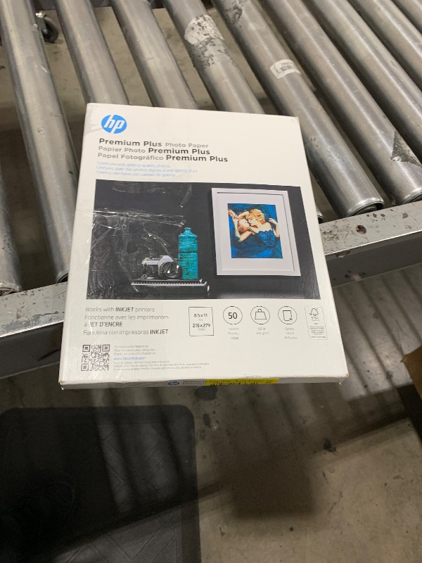 Photo 1 of HP Premium Plus Photo Paper, Glossy, 8.5x11 in, 50 sheets (CR664A), White, Pack 1