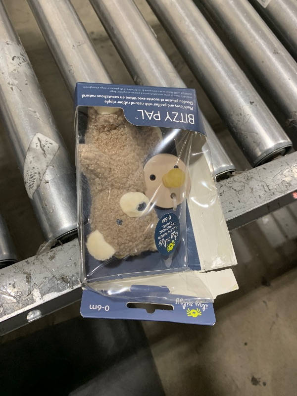 Photo 1 of Itzy Ritzy Pacifier & Lovey Set - Natural Rubber Paci with Stuffed Animal Lovey - Detachable Plush Bear Pacifier Holder & Coordinating Natural Rubber Soother, Ideal for Ages 0-6 Months (Bear)