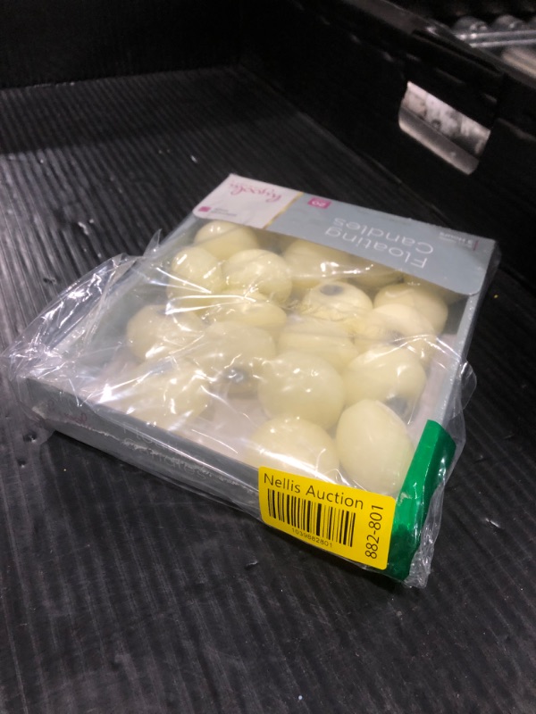 Photo 1 of HYOOLA Premium Ivory Floating Candles 1.75 Inch - 3 Hour - 20 Pack - European Made