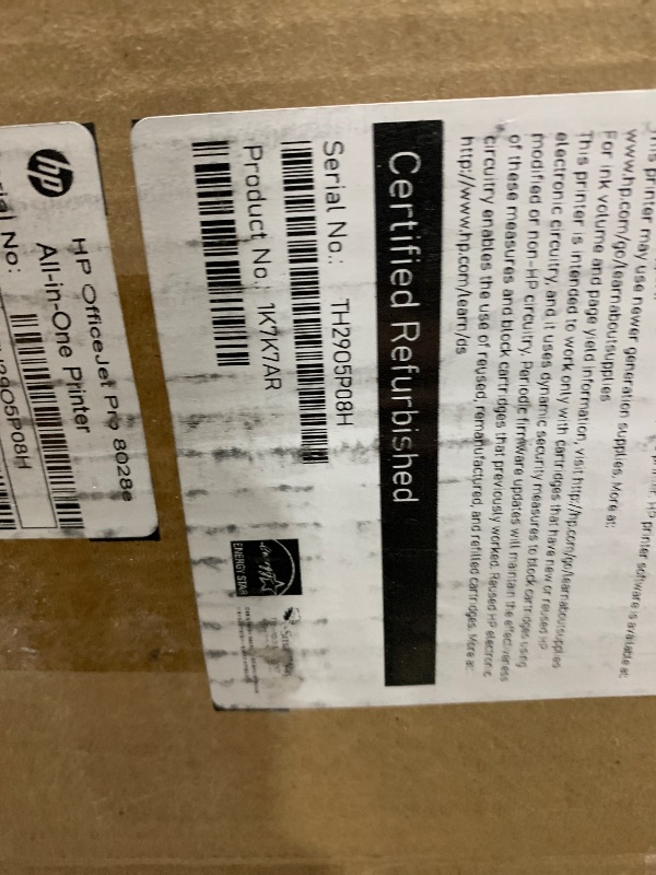 Photo 1 of NewHP OfficeJet Pro 8028e All In One Wireless Color InkJet Printer Scanner Copier, Print Scan Copy Fax, Ethernet, 20 ppm, Auto 2-Sided Printing, Touchscreen 6 Months of Ink saving Instank Ink Included