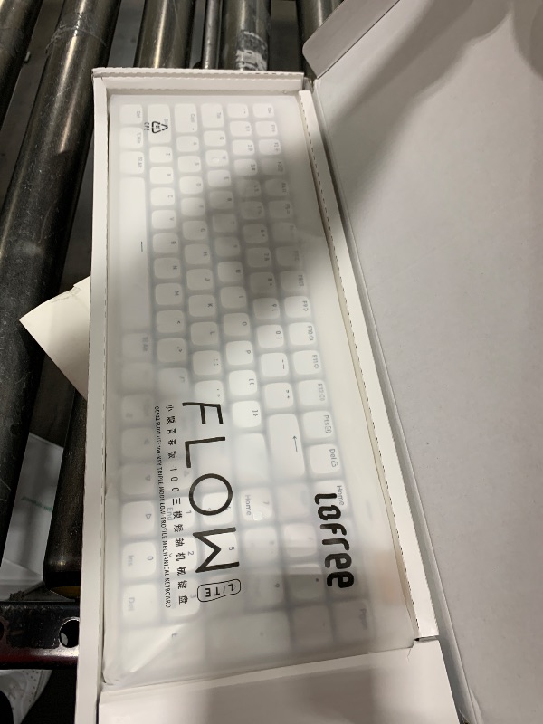 Photo 1 of Flow Lite 100 Keys Low Profile Mechanical Keyboard, Swappable Rechargeable Wireless Keyboard with 2.4G Receiver, Bluetooth and Wired Connection for Windows, Mac/Spector Linear Switches (Off-White)