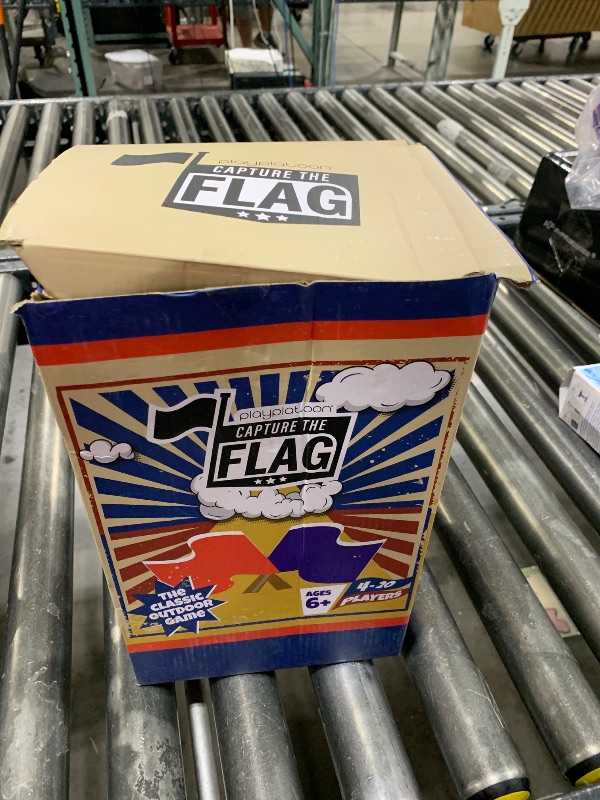 Photo 1 of Play Platoon Capture The Flag, The Traditional Original 20 Player Set with Real Wood Handle Flags - Outdoor Yard Game for Family, Kids and Teens - Cool for Boy Birthday Gifts, Family Reunions, & Field