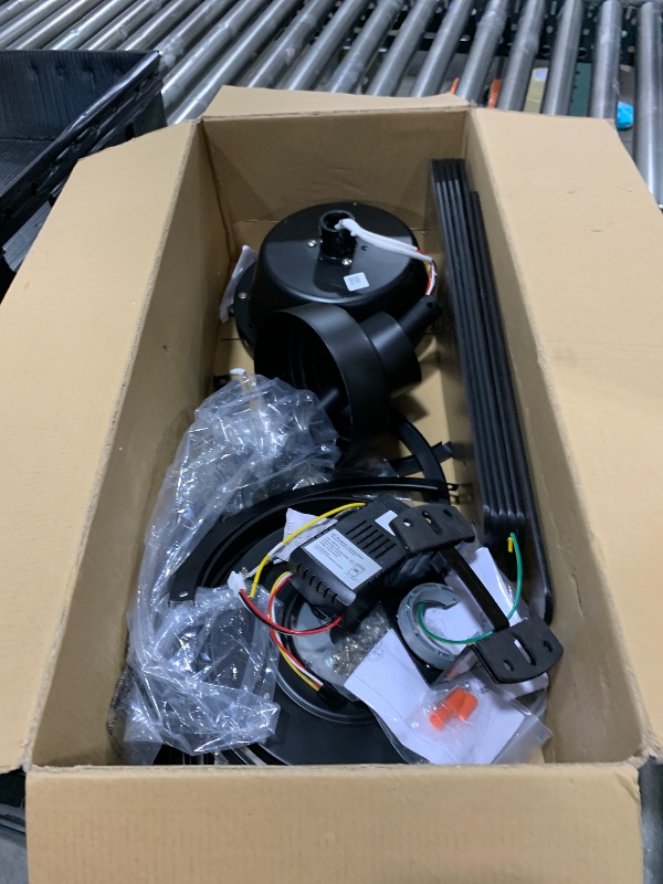 Photo 1 of Fanbulous 52 Inch Ceiling Fan with Light and Remote, Black Modern Ceiling Fans, Farmhouse Industrial LED Ceiling Fan Lighting Fixture for Bedroom, Kitchen, Indoor, Living Room