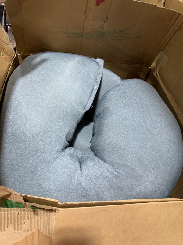 Photo 1 of Pharmedoc Pregnancy Pillows, U-Shape Full Body Pillow – Removable Cooling Cover -Dark Grey – Belly and Back Support - Maternity Essential - Pregnancy Must Haves